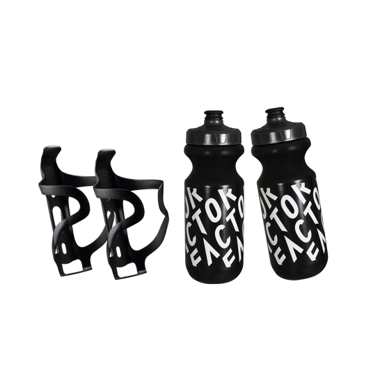 Factor Water Bottles & Black Inc Cages Set